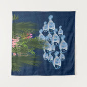 Zeemacht, getextureerd, vis, roze koraal wandkleed (Voorkant (horizontaal))