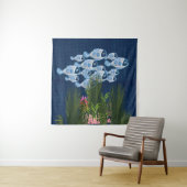 Zeemacht, getextureerd, vis, roze koraal wandkleed (In situ)