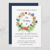 Zeemacht in Oranje Chrysanthemum Thistle Wreath We Kaart (Voorkant / Achterkant)