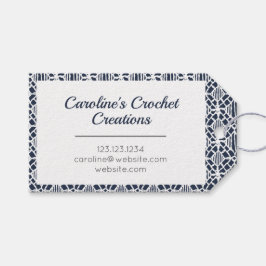 Zeemacht met Label van witte haaklantaarn Cadeaulabel