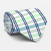 Zeemacht met lichtblauw en groen geplakt Stropdas (Opgerold)