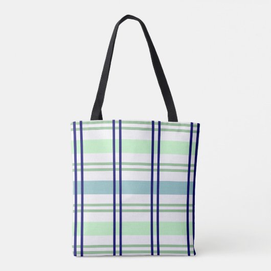 Zeemacht met lichtblauw en groene speldenCanvas ta Tote Bag (Achterkant)