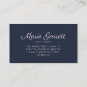 Zeemacht met roze bloemen visitekaartje (Achterkant)