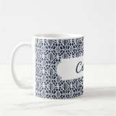 Zeemacht met wit haakpatroon koffiemok (Links)