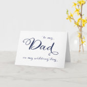 Zeemacht naar mijn vader op mijn trouwdag kaart (Gele Bloem)