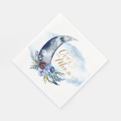 Zeemacht over het Baby shower van de maan Napkins Servet (Hoek)