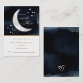 Zeemacht over het Baby shower van de moonluier Raf Informatiekaartje (Voorkant / Achterkant)