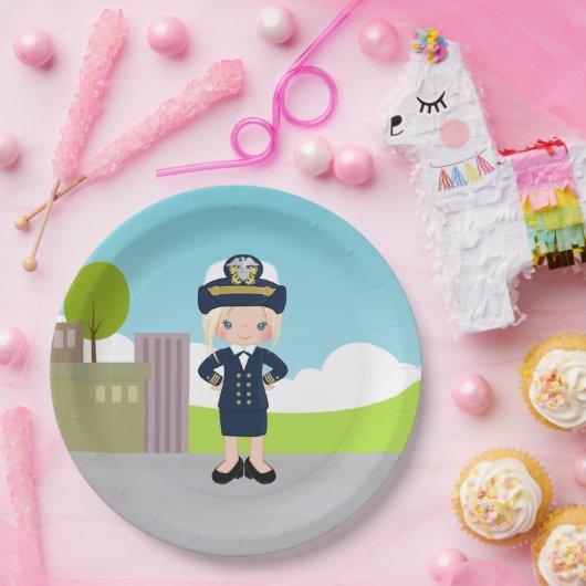 Zeemacht Papieren Bordje (Feest)