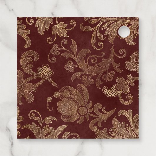 Zeemacht, rode en goudbloemen bedankjes labels (Achterkant)