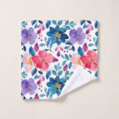 zeemacht roze Lila flessenpatroon Bad Handdoek (Wasdoekje)