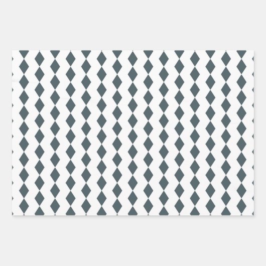 Zeemacht uit de middeleeuwen Blauwe Geometrische B Inpakpapier Vel (Voorkant 3)