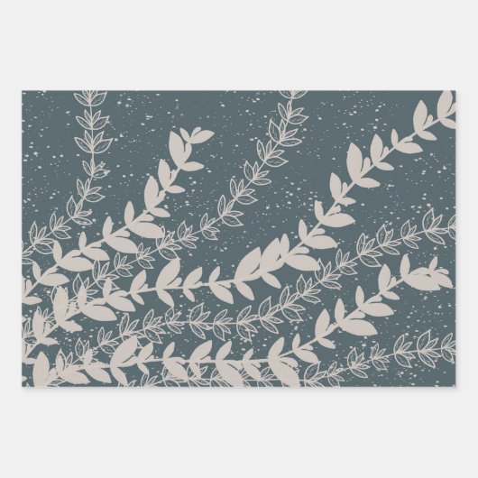 Zeemacht uit de middeleeuwen Blauwe Geometrische B Inpakpapier Vel (Voorkant)