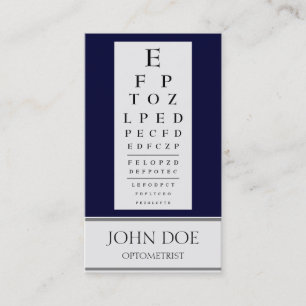 Zeemacht van de Optometrist Chart Stripes Visitekaartje