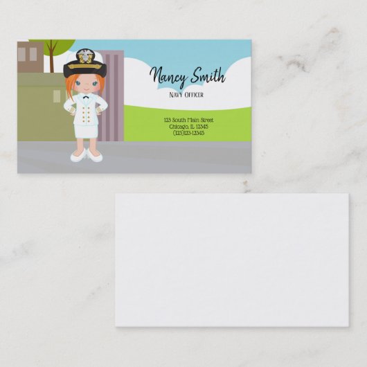 Zeemacht Visitekaartje (Voorkant / Achterkant)