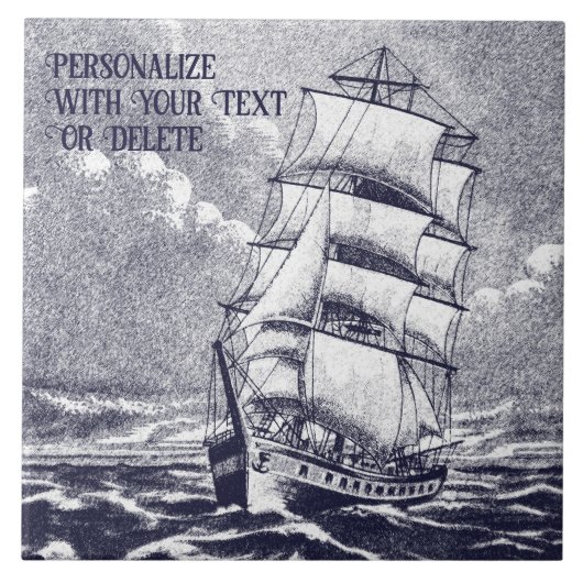 zeemacht voor zeescheepvaart tegeltje (Voorkant)