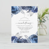 Zeemacht & wit met zilvervlies, bevestiging kaart (Staand voorkant)