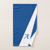 Zeemacht, wit, modern elegant, vetgedrukt, monogra bad handdoek (Handdoek)