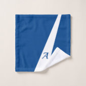 Zeemacht, wit, modern elegant, vetgedrukt, monogra bad handdoek (Wasdoekje)