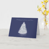 Zeemacht, witte kerstboomkaart kaart (Gele Bloem)