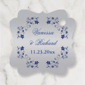 Zeemacht, zilveren Floral Wedding voor Label (Achterkant)