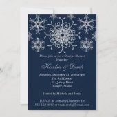 Zeemacht, zilveren sneeuwvlokken Koeschol nodigt u Kaart (Voorkant)