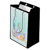 Zeemachtigen en kwallen onder de Waterverf Medi va Medium Cadeauzakje (Achterkant Gekanteld)