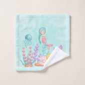 Zeemachtigen en kwallen onder de Waterverf van de  Bad Handdoek (Wasdoekje)