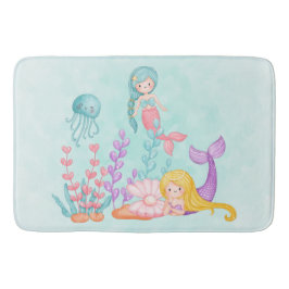 Zeemachtigen en kwallen onder de Waterverf van de  Badmat