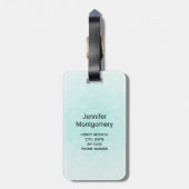 Zeemachtigen en kwallen onder de Waterverf van de  Bagagelabel (Achterkant verticaal)