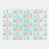 Zeemachtigen en kwallen onder de Waterverf van de  Inpakpapier Vel (Voorkant 2)