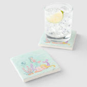 Zeemachtigen en kwallen onder de Waterverf van de Stenen Onderzetter (Zijkant)