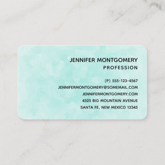 Zeemachtigen en kwallen onder de Waterverf van de  Visitekaartje (Achterkant)