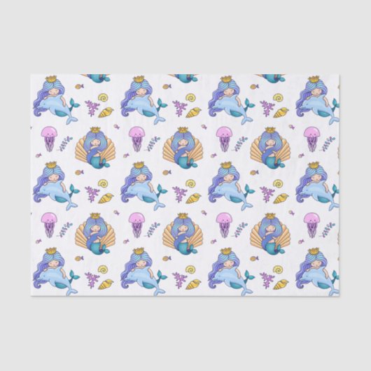 Zeemachtigen en kwallen tissuepapier (Voorkant)