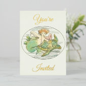  zeemachtigen onder de Zee Folie Uitnodiging (Staand Voorkant)