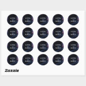 Zeemachtthema Elegant Stars Galaxy Weddenschap Ronde Sticker (Vel)