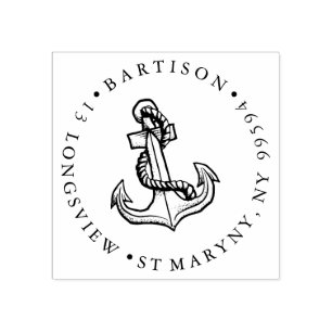 zeeman ANCHOR ROUND RETURN ADDRESS-boot Rubberstempel