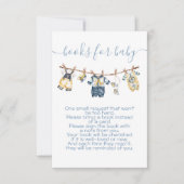 Zeeman baby shower waslijn Breng een boek mee Kaart (Voorkant)