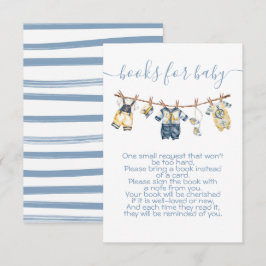 Zeeman baby shower waslijn Breng een boek mee Kaart