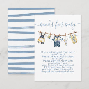 Zeeman baby shower waslijn Breng een boek mee Kaart