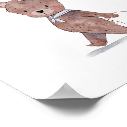 Zeeman Beer kinderkamer muurdecoratie Poster (Hoek)