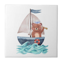 Zeeman Beer Waterverf Nautilus Golven Zee Jongen B