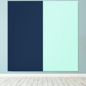 Zeeman Blauw en Mint Canvas Afdruk (Insitu (Houten vloer))