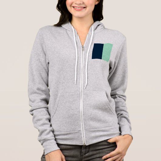Zeeman Blauw en Mint Hoodie (Voorkant)
