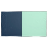 Zeeman Blauw en Mint Kussensloop (Voorkant-Links)