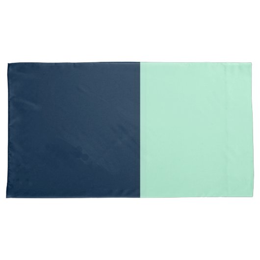 Zeeman Blauw en Mint Kussensloop (Voorkant-Rechts)