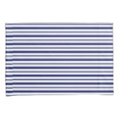 Zeeman Blauw Horizontale Strepen (kleinschalig) Kussensloop (Voorkant-Rechts)