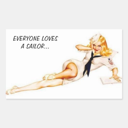 ZEEMAN MEISJE RECHTHOEKIGE STICKER (Voorkant)