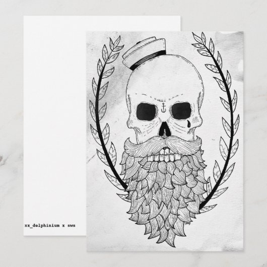 Zeeman Schedel Halloween Kaart (Voorkant / Achterkant)