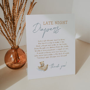 Zeeman Teddybeer Baby Shower Late Night Luiers Reclamebord Met Voetstuk
