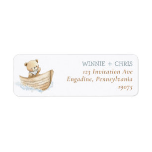 Zeeman Teddybeer Baby Shower Retouradres Etiket